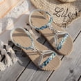 thumbnail image 5 of IUJSOY Womens Sandals Open Toe Braided Flats Slingback Sandals Casual Boho Beach Dress Shoes, 5 of 8