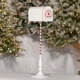 thumbnail image 6 of 31" Tall White "North Pole" Metal Mailbox with Candy Cane Stand, 6 of 6