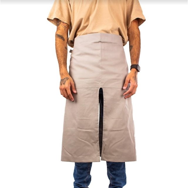Medio Mandil Mantala Pesani, Para Chef de Gabardina Premium beige unitalla Pesani Medio Mantala Gabardina