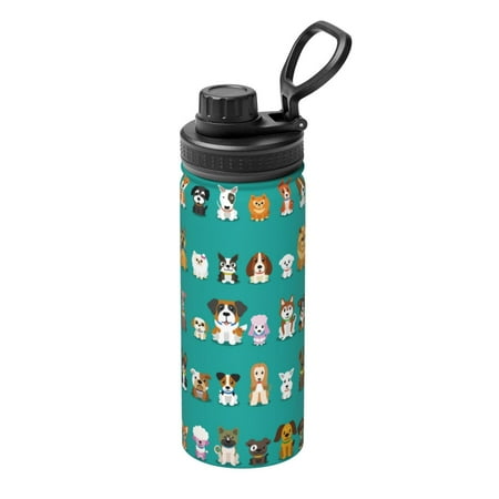 

Gaeub Cartoon Dogs Print Stainless Steel Water Bottle 18oz Sports Insulated Kettle for Women Men Suitable as a Gift
