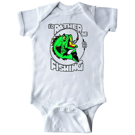 

Inktastic I d Rather Be Fishing Gift Baby Boy or Baby Girl Bodysuit