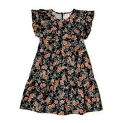 Wonder Nation Girls Ruffle Yoke Dress, Sizes 4-18 & Plus