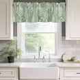 thumbnail image 3 of Sage Green Botanical Rod Pocket Curtain Valance, Farmhouse Country Leaves Plant Farmhouse Window Valance for Living Room, Bedroom, Kitchen 54"W x 18"L, 3 of 9