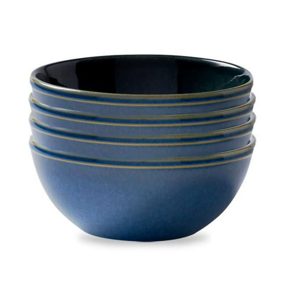 Corelle® Stoneware 21oz Bowl, Navy, Reactive Glaze, 4-pack