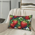 thumbnail image 5 of Gukieu Strawberry2 Print Plush Pillow Cover, Hidden Zipper Pillow Protector without Pillow Core, Suitable for Bedroom, Office, Car Decoration-20"x30", 5 of 6