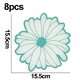 thumbnail image 3 of Posavasos de silicona con diseño de flores para bebidas, posavasos con aislamiento térmico, lavables y multiusos, bonitos posavasos para bebidas, 3 of 6