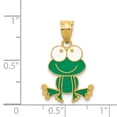 thumbnail image 2 of 14K Or Jaune Vert and Blanc Émaillé Grenouille, 2 of 2