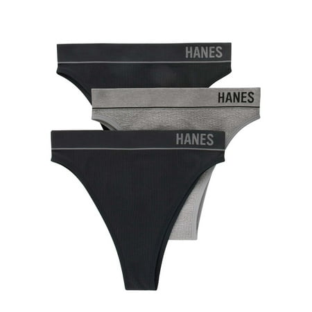 

Hanes Originals Women’s Seamless Rib Hi-Rise Cheeky Underwear 3-Pack