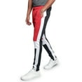 thumbnail image 3 of G-Style USA Men's Hip Hop Slim Fit Track Pants - Athletic Jogger Colorblock Knee Side Stripe - Red - X-Large, 3 of 6
