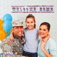 thumbnail image 4 of PMU Patriotic Welcome Home Banner Military Sign 3ft x 5in Red, White and Blue Stars and Stripes Foil Photo Prop Garland for Housewarming Army Deployment Returning Party Decoration (3/Pkg) Pkg/3, 4 of 7