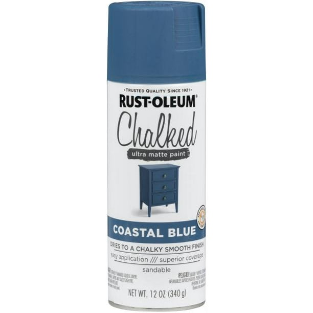 RustOleum Chalked Coastal Blue Spray Paint, 12 oz