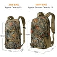 thumbnail image 4 of BASSDASH Hunting Backpack with Detachable Sub Bag & Bow Rifle Holder Rain Cover Water Resistant Camo Pack HP02, 4 of 10