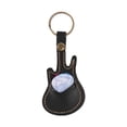 thumbnail image 1 of Étui de Rangement en Cuir pour Médiators de Guitare en Forme de Guitare avec Porte-Clés Lot de 5 Médiators en Celluloïd Accessoires pour Instruments à Cordes, 1 of 7