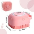 thumbnail image 2 of Pet Bath Massage Brush Soft Bubble Brush for Dogs Silicone Dog Shampoo Shower Brush Pet Bath Brush and Shampoo Dispenser Washing Brush Dog Brushes for Grooming for Short Haired Dogs Cats(Pink), 2 of 5