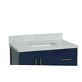 thumbnail image 3 of California 36" Bathroom Vanity with Royal Blue Cabinet and Carrara Marble Top, 3 of 5