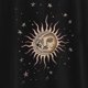 thumbnail image 4 of Blusa de manga corta con estampado de luna y sol de calavera divertida con mangas caídas vintage para mujer Pompotops  hfajkhk125334, 4 of 7