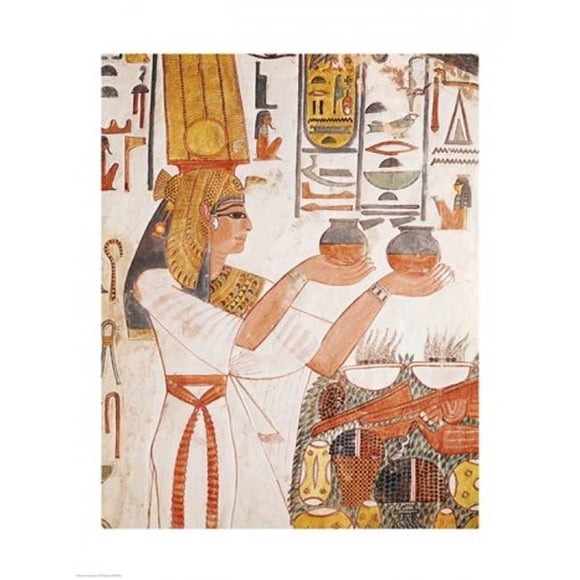 Nefertari Making An Offering From The Tomb of Nefertari Poster Print - 18 x 24 in.
