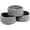 Grey, variant on Small Basket, Set of 3 Woven Baskets, Cotton Rope Small Baskets for Organizing, Cute Mini Tiny Storage Basket for Gifts, Decorative Boho Round Bathroom Organization Bin (Black)