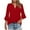 A-Red, variant on Wyobmus Women's 3/4 Bell Sleeve Tops Casual Summer Shirts Notch Loose Fit V Neck Business Dressy Blouses Tunic A-Pink