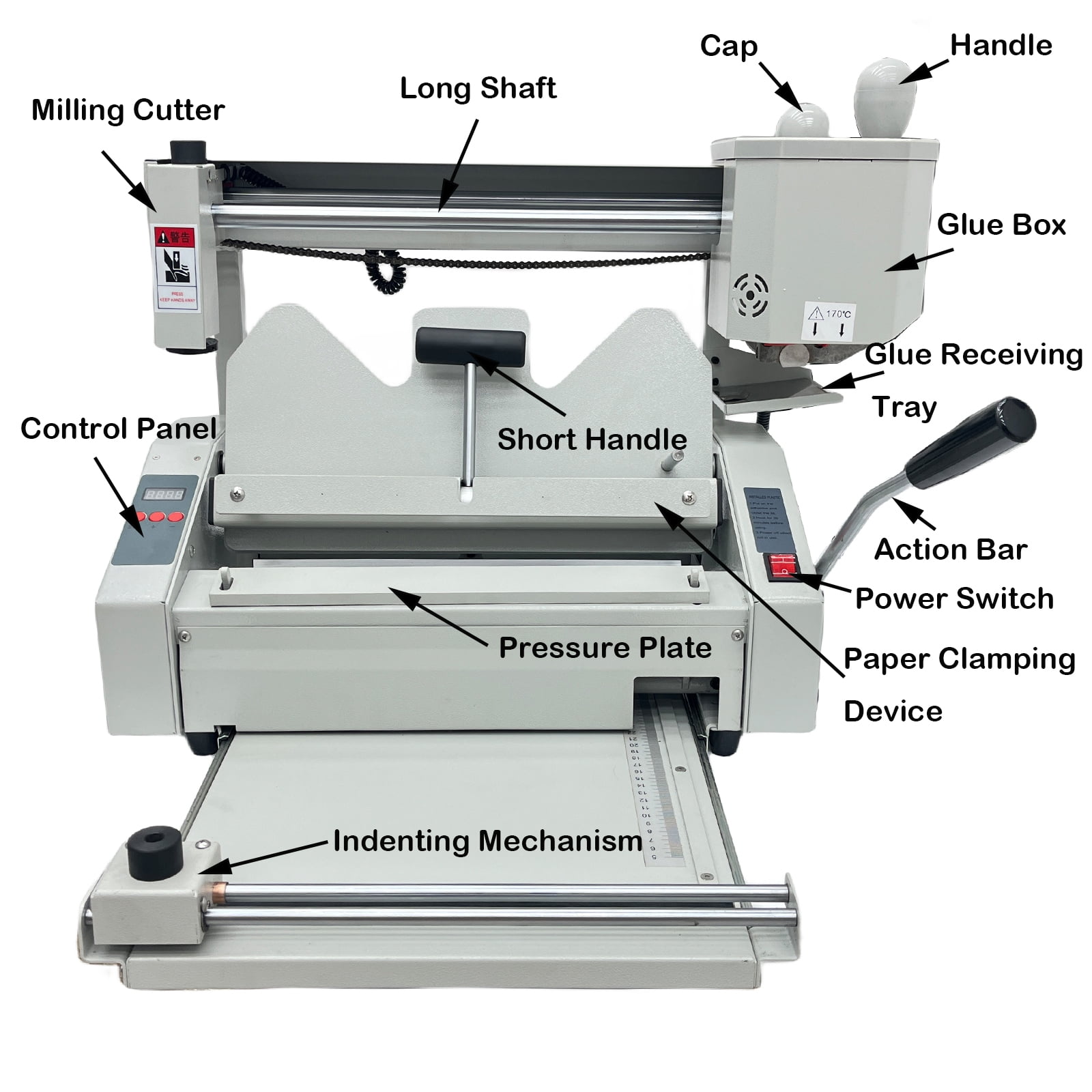 A4 Manual Hot Glue Book Binder Glue Binding Machine with Indenting Function 110V