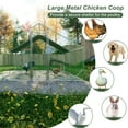 thumbnail image 3 of Dog Pens Large Metal Chicken Coop, Walk-in Chicken Run,Galvanized Wire Poultry Chicken Hen Pen Cage, Rabbits Duck Cages with Waterproof and Anti-Ultraviolet Cover for Outside(10' L x 13 W x 6.56' H),, 3 of 8