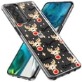thumbnail image 2 of MUNDAZE Motorola Moto G Play 2021 Shockproof Clear Hybrid Protective Phone Case Red Nose Reindeer Christmas Winter Holiday Cover, 2 of 5