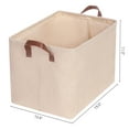 thumbnail image 4 of Unique Bargains Fabric Storage Cube Storage Bin Storage Basket Beige Wave, 4 of 7