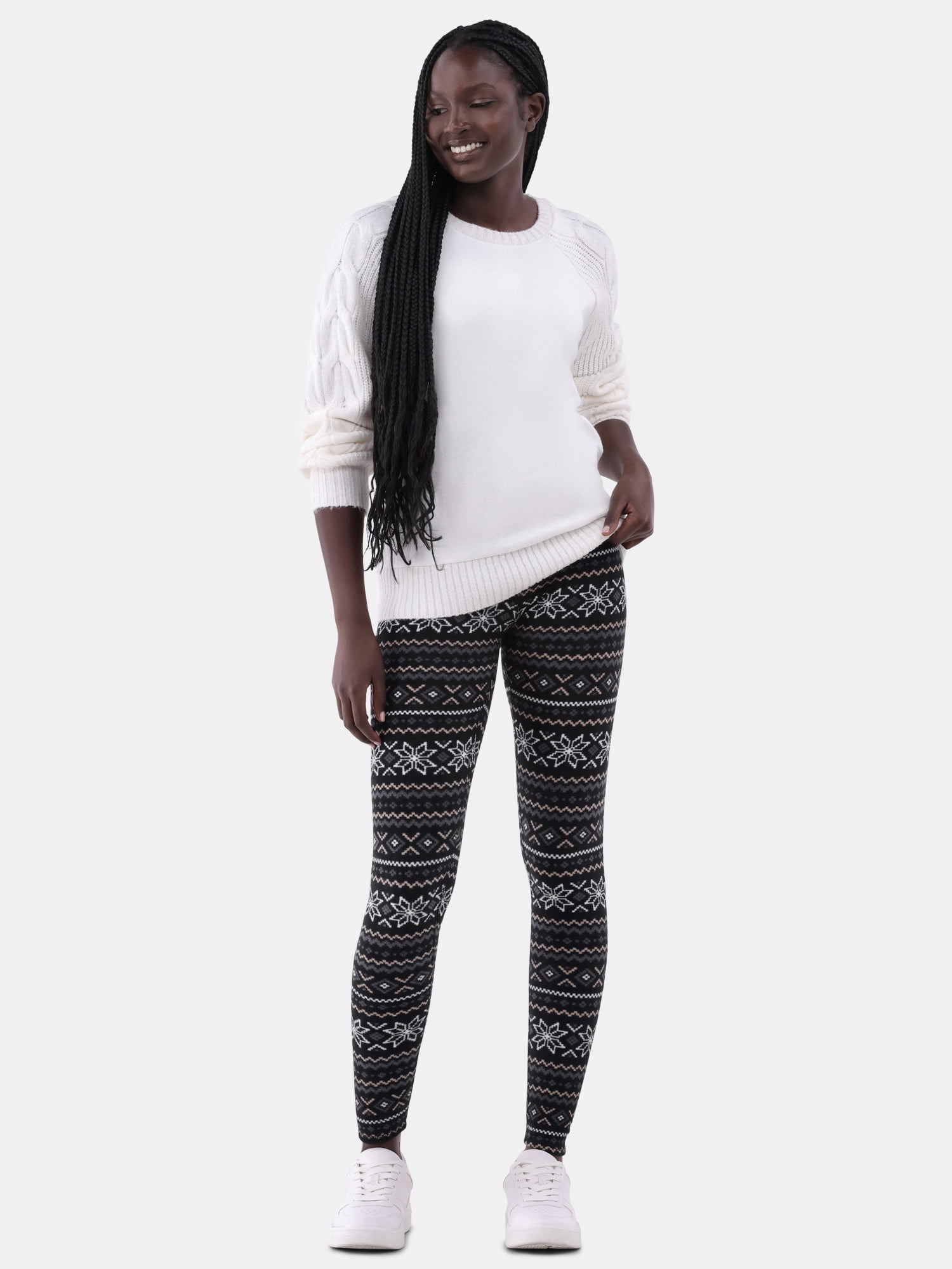 ClimateRight by Cuddl Duds Stretch Women's Warm Stretch Fleece High Rise Base Layer Thermal Legging, Sizes XS to 4X