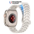 thumbnail image 5 of Magnetic Silicone Band for Apple Watch 42(Series 1/2/3)/44/45/46/49mm for Men Women, Lightweight Sport Strap for iWatch Ultra SE Series 10 9 8 7 6 5 4 3 2 1, with Security Loop, Starlight, 5 of 9