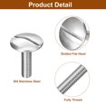 thumbnail image 4 of M8x30mm Extra Large Flat Head Slotted Screws, 2 Pack 304 Stainless Steel Bolts, 4 of 5