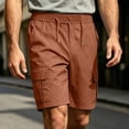 thumbnail image 5 of Havenre Men's Hiking Cargo Shorts Lightweight Athletic Shorts for Outdoor Fishing Camping Loose Fit Casual Summer Drawstring Elasic Waist Golf Short Pants with Multi Pockets, 5 of 10