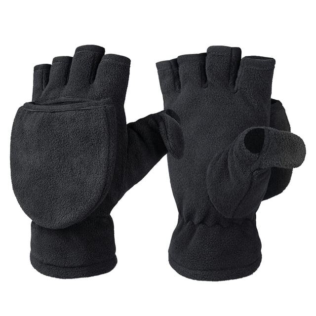 Naiovety Medios guantes cálidos de invierno para exteriores, guante térmico de lana sin dedos, muñequera elástica para hombre y mujer, Suministros térmicos SG