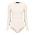 thumbnail image 5 of M&M Scrubs Bodysuits for Women Long Sleeve Crew Neck Slim Fit Casual Shapewear Body Suit (Nude, X-Small), 5 of 5