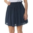 thumbnail image 3 of MAISON JULES $60 Womens New 1236 Navy Dot Print Mini Casual Skirt L B+B, 3 of 4