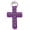 Purple, variant on Delight Jewelry Silver-tone Small White Crystal Cross - Silvertone Class of 2026 Delicate Bar Necklace, 18.75"