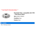 thumbnail image 2 of Rear Brake Rotor - Compatible with 1990 - 1996 Nissan 300ZX 1991 1992 1993 1994 1995, 2 of 2