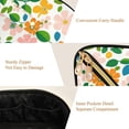 thumbnail image 5 of FORMRS Makeup Bag Travel Cosmetic Organizer for Women Fold Flat Zipper Pouch with Handle, Retro Orange Floral, 5 of 8