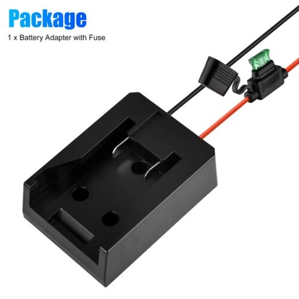 50PK For Power Wheel Adapter Dock with Wire & Fuse for Dewalt for Milwaukee 18V