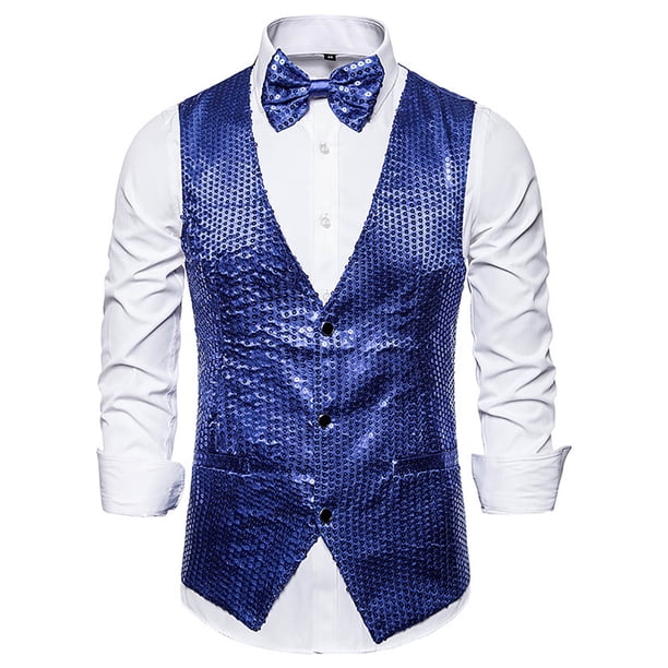 Chaleco de traje slim fit para hombre: mezcla de algodón y poliéster, color liso, sin mangas, formal/casual para bodas/fiestas