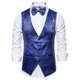 thumbnail image 1 of Chaleco de traje slim fit para hombre: mezcla de algodón y poliéster, color liso, sin mangas, formal/casual para bodas/fiestas, 1 of 2