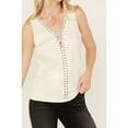 thumbnail image 2 of Idyllwind Women's Lilywood Beaded Front Faux Suede Tank Top Off White Large  US, 2 of 4