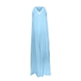 thumbnail image 4 of longantii Summer Dresses for Women 2026 Flowy Casual Maxi Dress Beach Vacation Sundresses Sleeveless V Neck Loose Boho Dresses Sky Blue L, 4 of 5