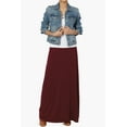 thumbnail image 6 of TheMogan Women's PLUS Casual Draped Jersey Foldable Waist Relaxed Long Maxi Skirt, 6 of 7