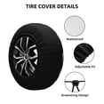 thumbnail image 2 of Sikiie 2025 New Year PVC Leather Spare Tire Wheel Cover Spare Tire Cover, for Car Truck SUV Camper Trailer Universal Fit(14-17in)-17 inch, 2 of 6