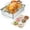 Silver, variant on 14" Roaster Roasting Pan with Baking Rack and V-shaped Rack, Stainless Steel Rectangular Lasagna Pan with Handles for Turkey Chicken, Healthy & Dishwasher Safe, 3 Pieces, Black