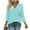 501_Light Blue, variant on Texiao 3/4 Length Sleeve Women's Tops V Neck Casual Tunic Tops Basic Shirts Loose Fit Blouse