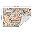 thumbnail image 3 of YFYANG Washable Heat-Resistant Placemats, 70% PVC/30% Polyester, Retro Abstract Lines Kitchen Table Mat, 12" x 18" 6 Pcs, 3 of 6