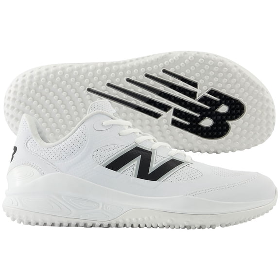 New Balance Men's 3000V7 Synthetic Turf Baseball Shoes White/Black 13