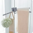 thumbnail image 3 of Bathroom Storage Rack No Punching Rotatable Design Good Load-bearing Wall Mounted Space-saving Hanging Towel Lightweight Multipurpose Punch Free Towel Rack Bathroom Accessories, 3 of 8