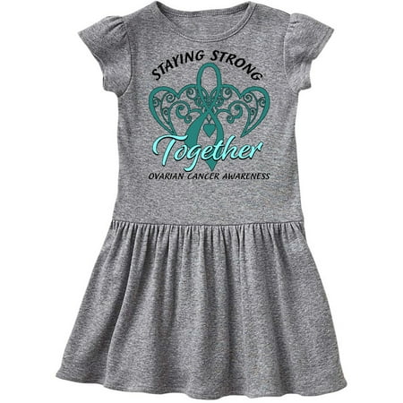 

Inktastic Ovarian Cancer Awareness Staying Strong Together Gift Toddler Girl Dress